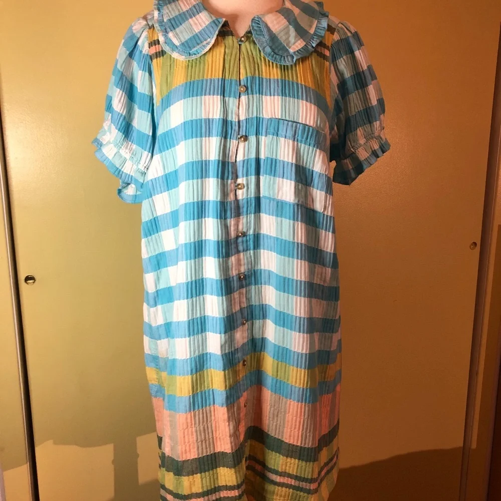 Pilcro Anthropologie The Kiera Mini Shirt Dress 1X NWOT - Picture 4 of 14